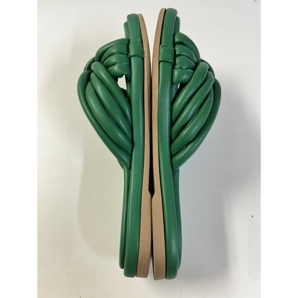 Seychelles Simply The Best Vegan Leather Knotted Slide Puff Sandals Green Slipon - Picture 5 of 5